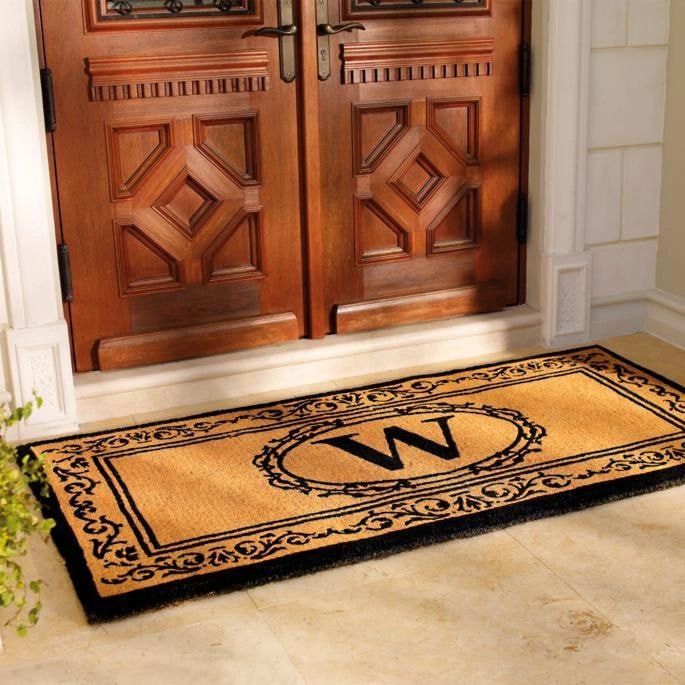 Oriental rugs displayed outside